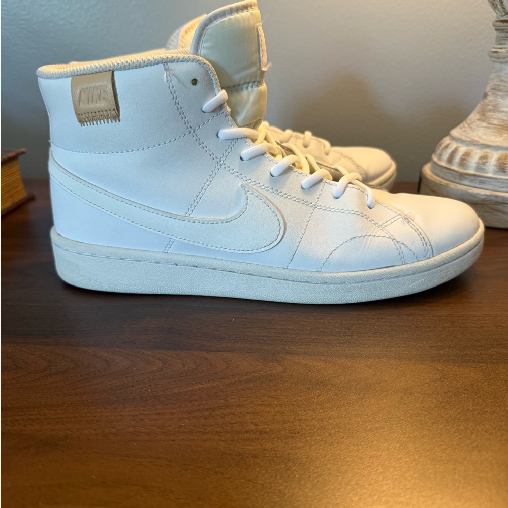 Nike Court Royale 2 Mid 'Triple White' High Top Women’s 9.5